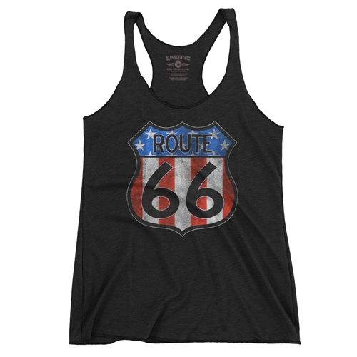 Patriotic Route 66 Racerback Tank - Women