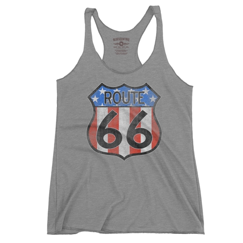 Patriotic Route 66 Racerback Tank - Women