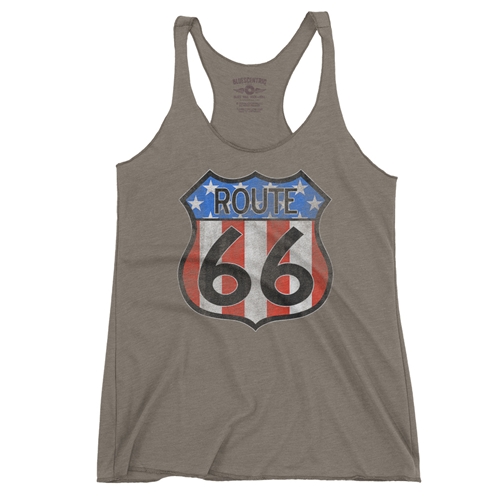 Patriotic Route 66 Racerback Tank - Women