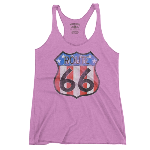 Patriotic Route 66 Racerback Tank - Women