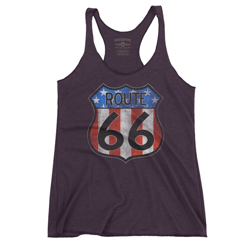 Patriotic Route 66 Racerback Tank - Women