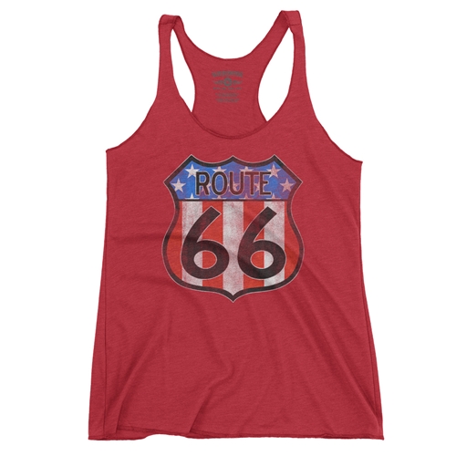 Patriotic Route 66 Racerback Tank - Women