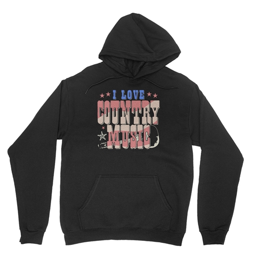 I Love Country Music Pullover Jacket - hoodieblack