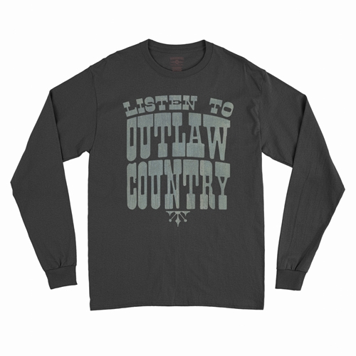 Listen to Outlaw Country Long Sleeve T-Shirt - longsleeveblack