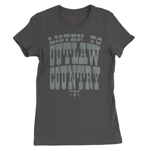 Listen to Outlaw Country Ladies T Shirt - Relaxed Fit - ladiessmoke