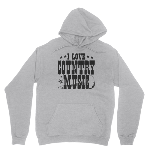 B&W I Love Country Music Pullover Jacket - hoodiehaulash
