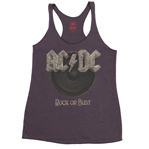 AC/DC Rock or Bust Racerback Tank - Women