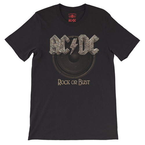 AC/DC Rock or Bust T-Shirt - Lightweight Vintage Style - vintageblack
