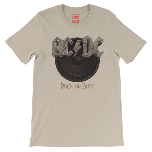 AC/DC Rock or Bust T-Shirt - Lightweight Vintage Style - vintagecream