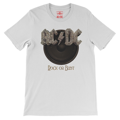 AC/DC Rock or Bust T-Shirt - Lightweight Vintage Style - vintagewhite