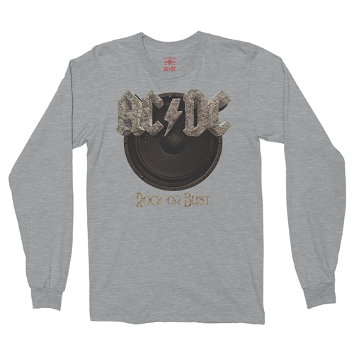 AC/DC Rock or Bust Long Sleeve T-Shirt - longsleeveathleticheather