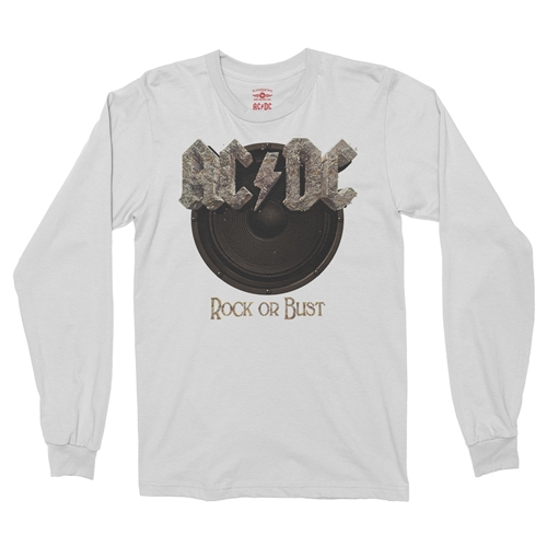 AC/DC Rock or Bust Long Sleeve T-Shirt - longsleevewhite