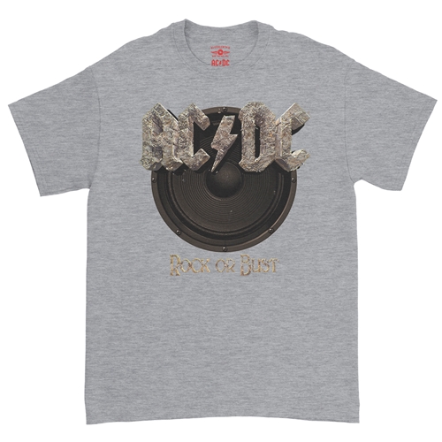 AC/DC Rock or Bust T-Shirt - Classic Heavy Cotton - classicathleticheather