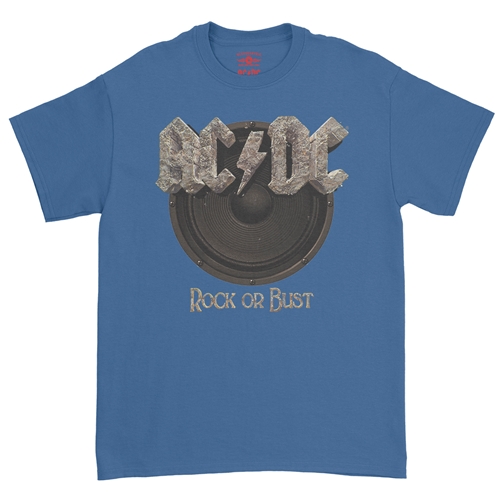 AC/DC Rock or Bust T-Shirt - Classic Heavy Cotton - classicroyalblue