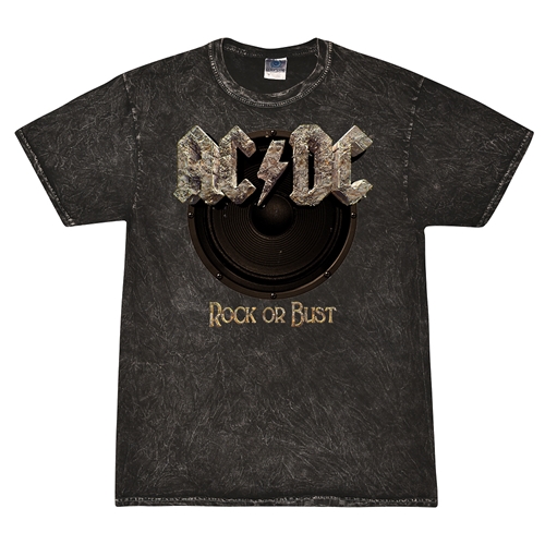 AC/DC Rock or Bust T-Shirt - Black Mineral Wash