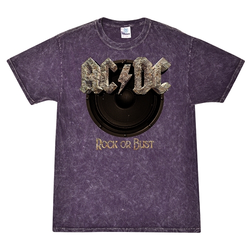 AC/DC Rock or Bust T-Shirt - Purple Mineral Wash