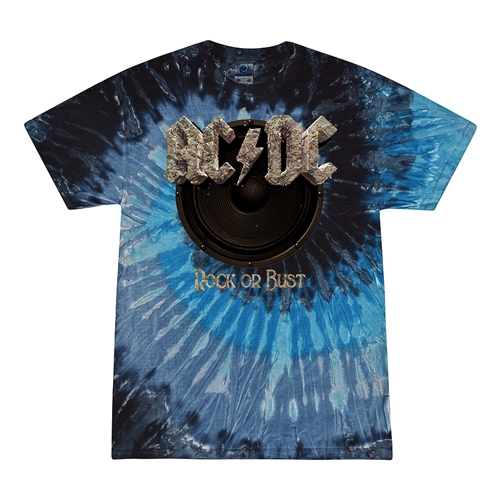 AC/DC Rock or Bust Tie-Dye T-Shirt - Blue