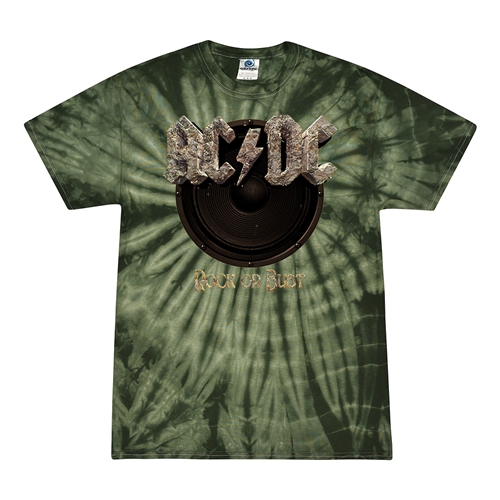 AC/DC Rock or Bust Tie-Dye T-Shirt - Green