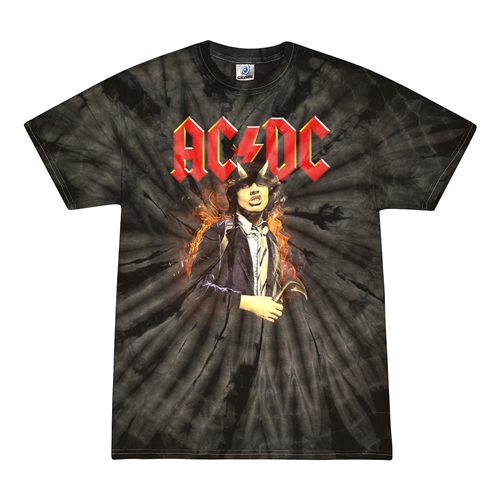 AC/DC Angus Tie-Dye T-Shirt - Black