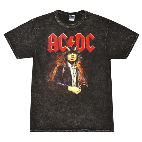 AC/DC Angus T-Shirt - Black Mineral Wash