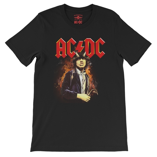 AC/DC Angus T-Shirt - Lightweight Vintage Style - vintageblack