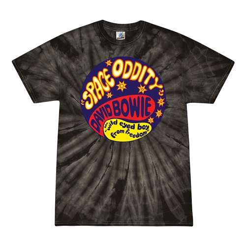 David Bowie Space Oddity Tie-Dye T-Shirt - Black