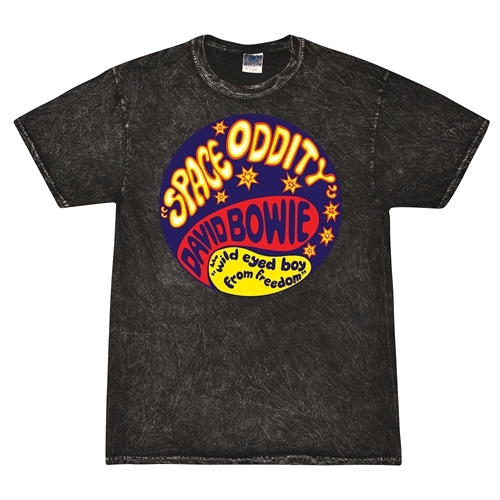 David Bowie Space Oddity T-Shirt - Black Mineral Wash