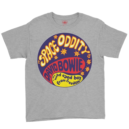 David Bowie Space Oddity Youth T-Shirt - Lightweight Vintage Children - youthheatherathletic