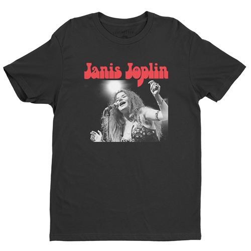 Peace Janis Joplin Vintage Concert T Shirt - Lightweight Vintage Style - vintageblack