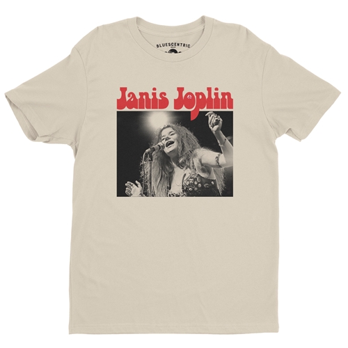 Peace Janis Joplin Vintage Concert T Shirt - Lightweight Vintage Style - vintagecream