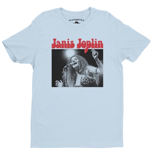Peace Janis Joplin Vintage Concert T Shirt - Lightweight Vintage Style - vintagethrowbackblue