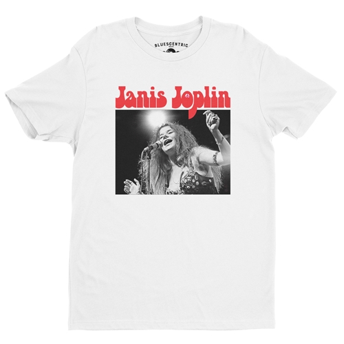 Peace Janis Joplin Vintage Concert T Shirt - Lightweight Vintage Style - white