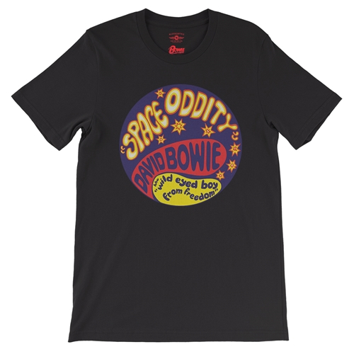 David Bowie Space Oddity T-Shirt - Lightweight Vintage Style - vintageblack