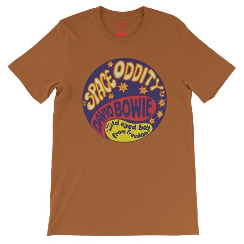 David Bowie Space Oddity T-Shirt - Lightweight Vintage Style - vintageburntorange