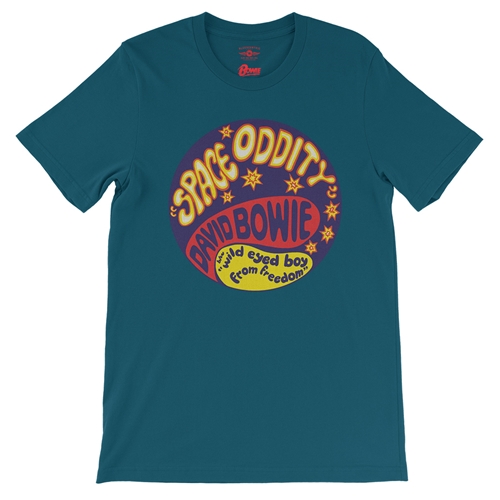 David Bowie Space Oddity T-Shirt - Lightweight Vintage Style - vintagedeepteal