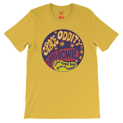 David Bowie Space Oddity T-Shirt - Lightweight Vintage Style - vintagemaizeyellow