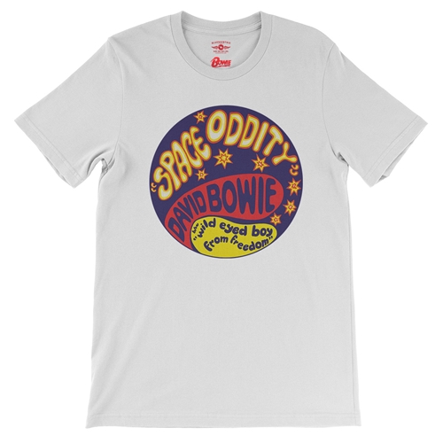 David Bowie Space Oddity T-Shirt - Lightweight Vintage Style - vintagewhite