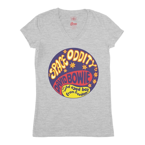 David Bowie Space Oddity V-Neck T Shirt - Women