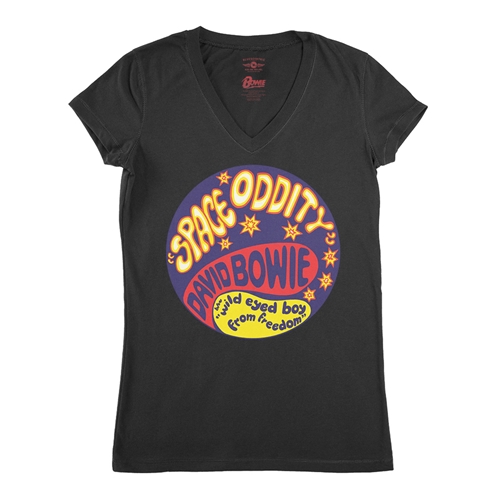 David Bowie Space Oddity V-Neck T Shirt - Women