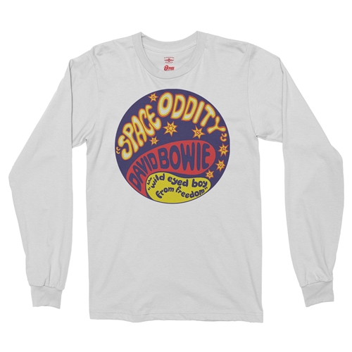 David Bowie Space Oddity Long Sleeve T-Shirt - longsleevewhite