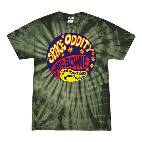 David Bowie Space Oddity Tie-Dye T-Shirt - Green