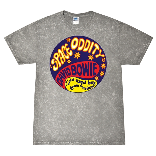 David Bowie Space Oddity T-Shirt - Gray Mineral Wash
