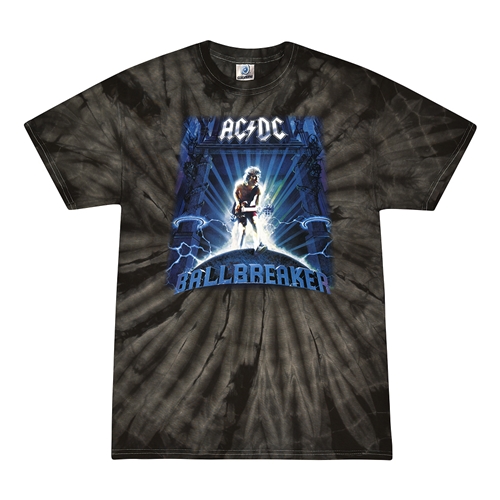 AC/DC Ballbreaker Tie-Dye T-Shirt - Black