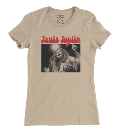 Peace Janis Joplin Vintage Concert Ladies T Shirt - Relaxed Fit - ladiessanddune