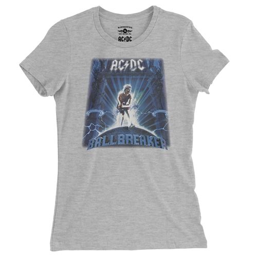 AC/DC Ballbreaker Ladies T Shirt - Relaxed Fit - ladiesathleticheather