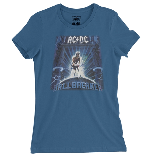 AC/DC Ballbreaker Ladies T Shirt - Relaxed Fit - ladiesblue