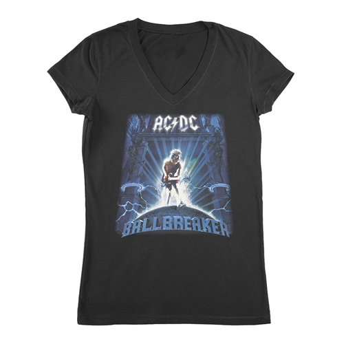AC/DC Ballbreaker V-Neck T Shirt - Women