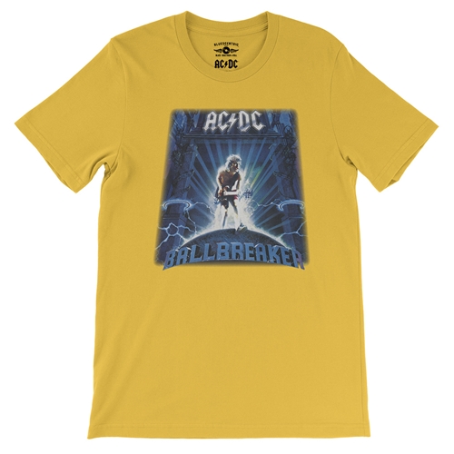 AC/DC Ballbreaker T-Shirt - Lightweight Vintage Style - vintagemaizeyellow