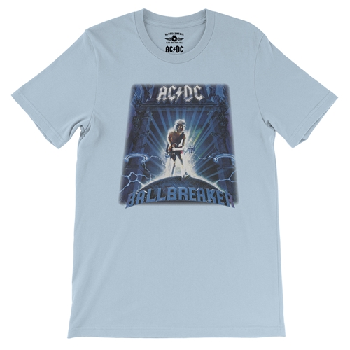 AC/DC Ballbreaker T-Shirt - Lightweight Vintage Style - vintagethrowbackblue