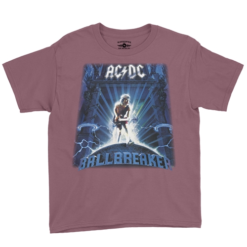 AC/DC Ballbreaker Youth T-Shirt - Lightweight Vintage Children - youthheathermaroon